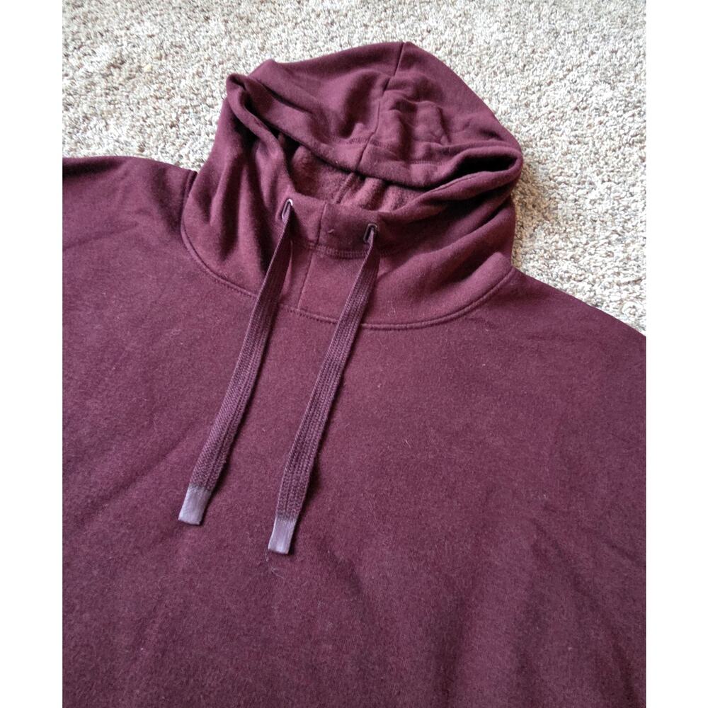 Xersion Burgundy Maroon Cropped Fleece Pullover Hoodie - Women's Regular XXL - Picture 4 of 8